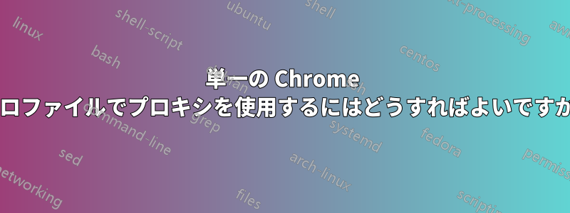 単一の Chrome プロファイルでプロキシを使用するにはどうすればよいですか?