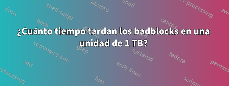 ¿Cuánto tiempo tardan los badblocks en una unidad de 1 TB?