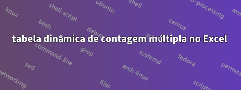 tabela dinâmica de contagem múltipla no Excel