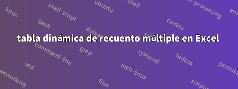 tabla dinámica de recuento múltiple en Excel