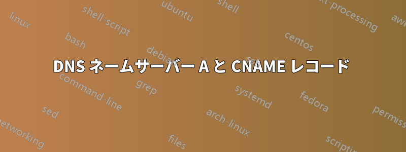 DNS ネームサーバー A と CNAME レコード