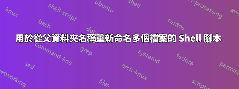 用於從父資料夾名稱重新命名多個檔案的 Shell 腳本