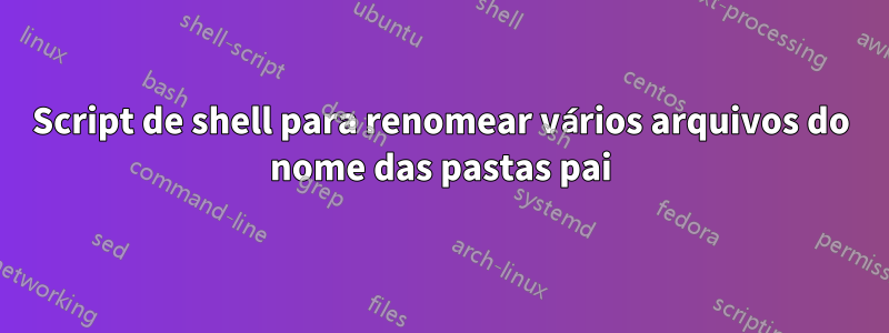 Script de shell para renomear vários arquivos do nome das pastas pai