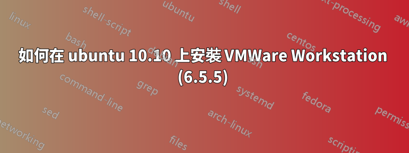 如何在 ubuntu 10.10 上安裝 VMWare Workstation (6.5.5)