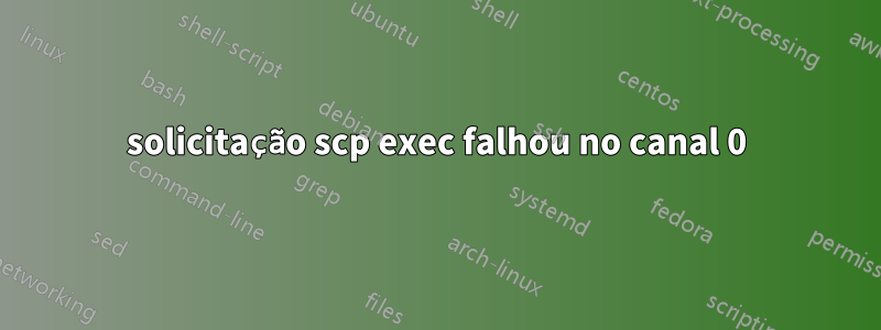 solicitação scp exec falhou no canal 0