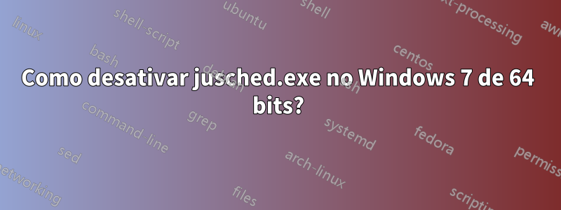 Como desativar jusched.exe no Windows 7 de 64 bits?