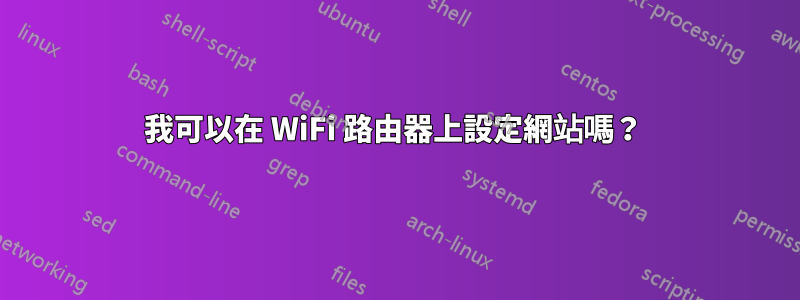 我可以在 WiFi 路由器上設定網站嗎？ 