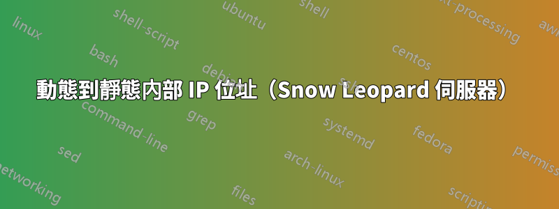 動態到靜態內部 IP 位址（Snow Leopard 伺服器）