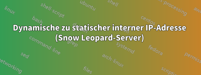 Dynamische zu statischer interner IP-Adresse (Snow Leopard-Server)