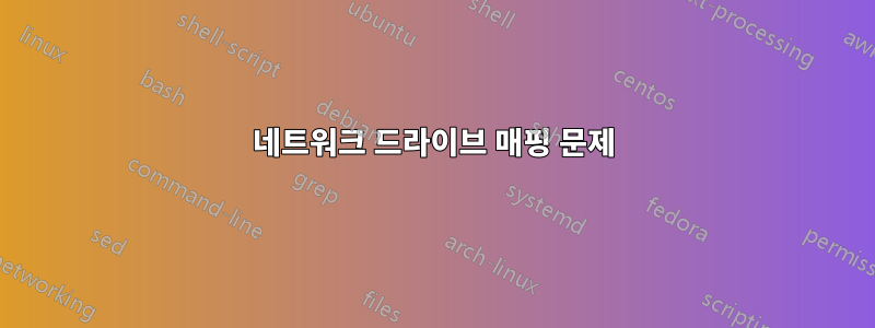 네트워크 드라이브 매핑 문제