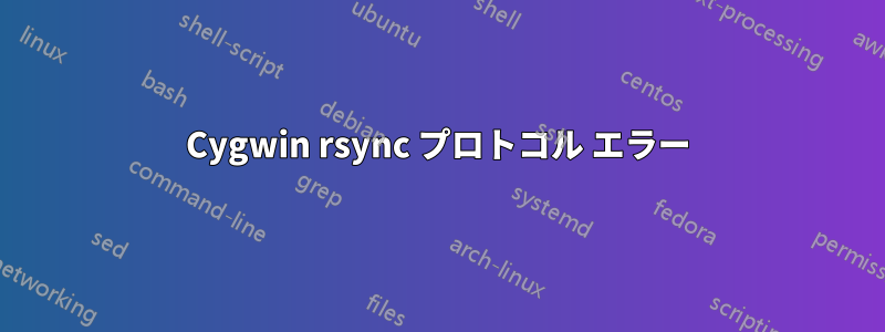 Cygwin rsync プロトコル エラー