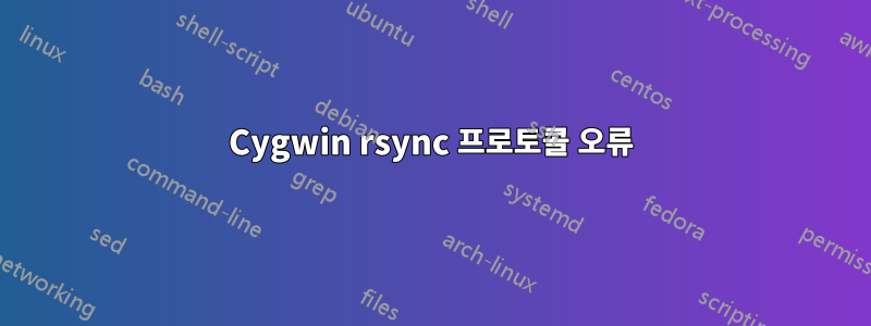 Cygwin rsync 프로토콜 오류