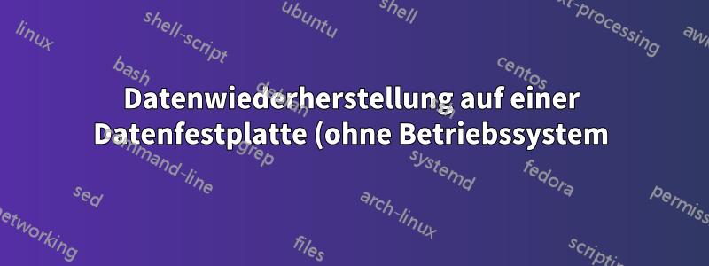 Datenwiederherstellung auf einer Datenfestplatte (ohne Betriebssystem)