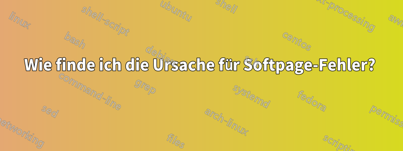 Wie finde ich die Ursache für Softpage-Fehler?