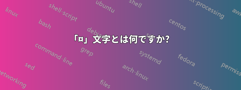 「¤」文字とは何ですか?