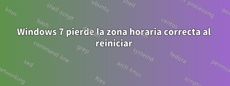 Windows 7 pierde la zona horaria correcta al reiniciar