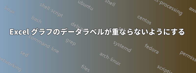 Excel グラフのデータラベルが重ならないようにする