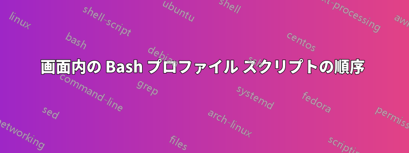 画面内の Bash プロファイル スクリプトの順序