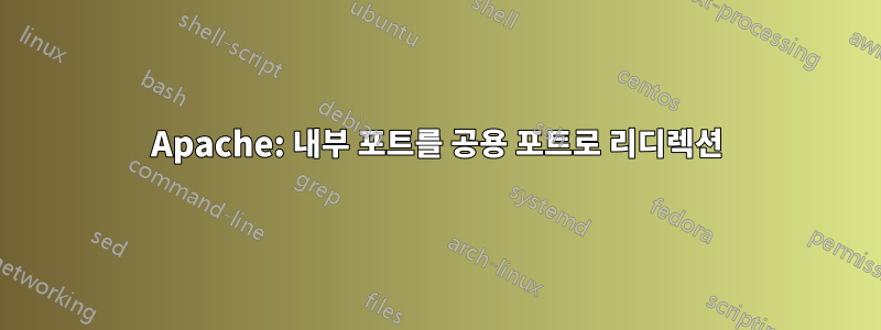 Apache: 내부 포트를 공용 포트로 리디렉션