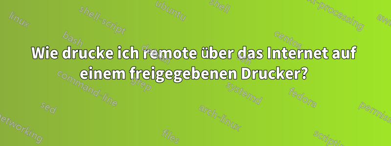 Wie drucke ich remote über das Internet auf einem freigegebenen Drucker?