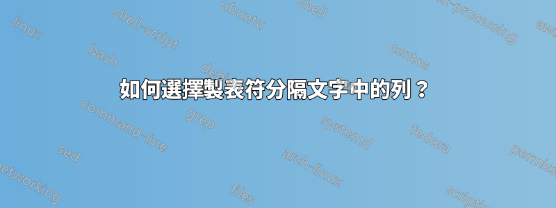 如何選擇製表符分隔文字中的列？