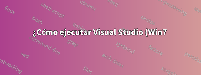 ¿Cómo ejecutar Visual Studio (Win7) de forma remota desde una máquina Linux?