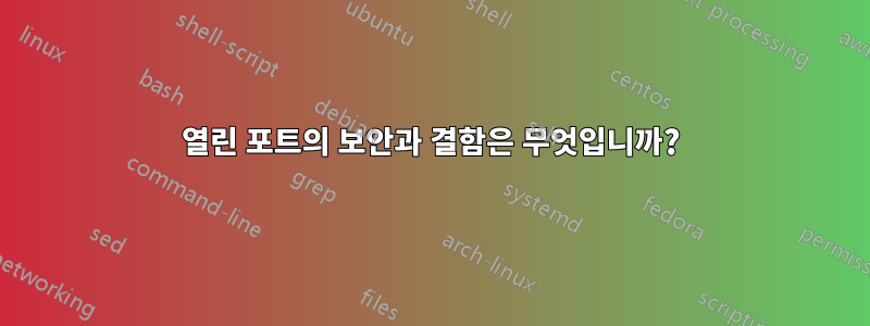 열린 포트의 보안과 결함은 무엇입니까?