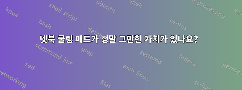 넷북 쿨링 패드가 정말 그만한 가치가 있나요? 