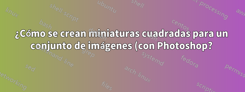 ¿Cómo se crean miniaturas cuadradas para un conjunto de imágenes (con Photoshop?)