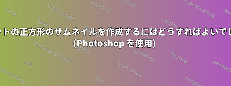 画像セットの正方形のサムネイルを作成するにはどうすればよいでしょうか (Photoshop を使用)