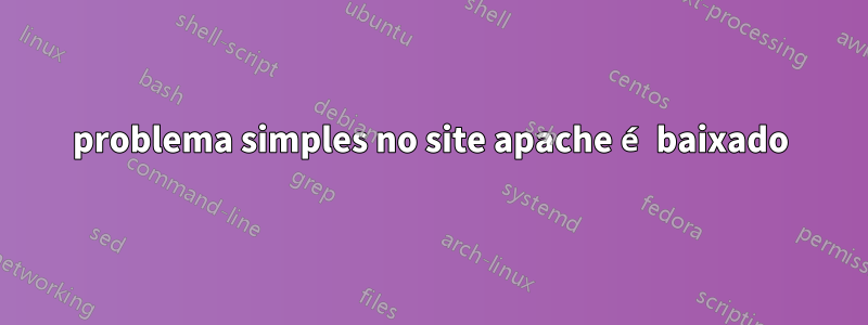 problema simples no site apache é baixado