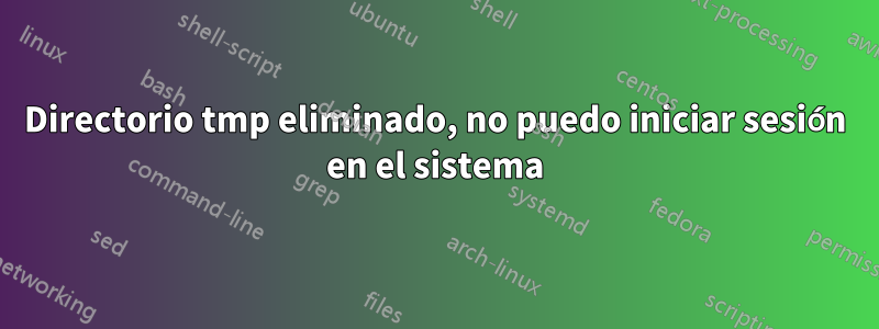 Directorio tmp eliminado, no puedo iniciar sesión en el sistema