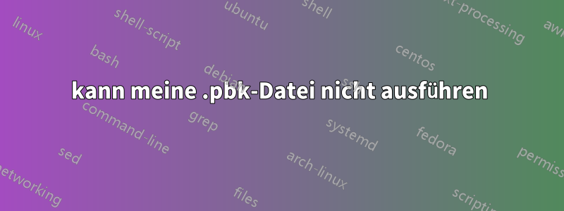 kann meine .pbk-Datei nicht ausführen