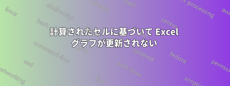 計算されたセルに基づいて Excel グラフが更新されない