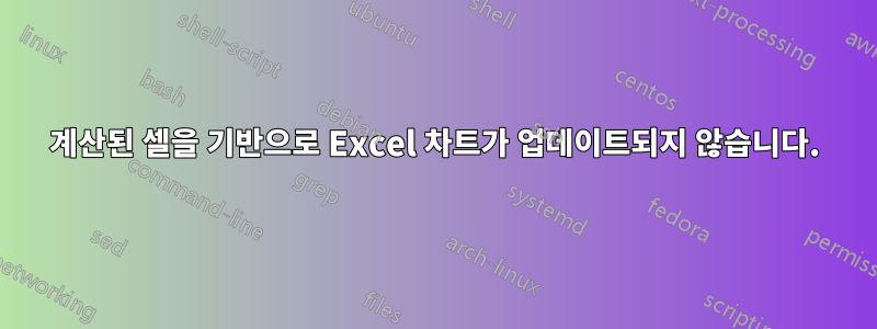 계산된 셀을 기반으로 Excel 차트가 업데이트되지 않습니다.