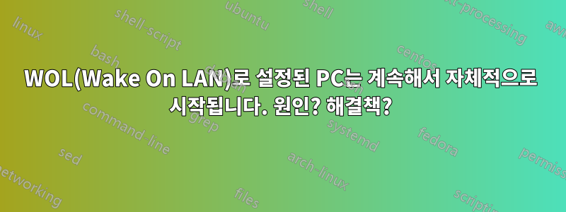 WOL(Wake On LAN)로 설정된 PC는 계속해서 자체적으로 시작됩니다. 원인? 해결책?