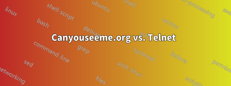 Canyouseeme.org vs. Telnet 