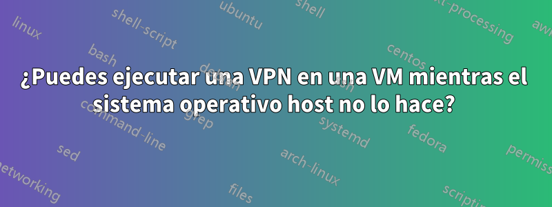 ¿Puedes ejecutar una VPN en una VM mientras el sistema operativo host no lo hace?