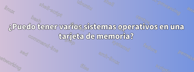 ¿Puedo tener varios sistemas operativos en una tarjeta de memoria?