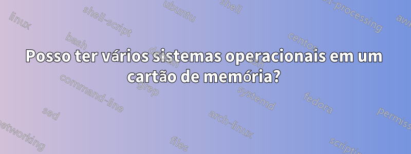 Posso ter vários sistemas operacionais em um cartão de memória?