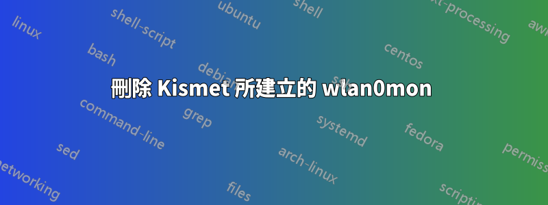 刪除 Kismet 所建立的 wlan0mon