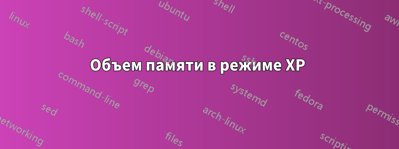 Объем памяти в режиме XP