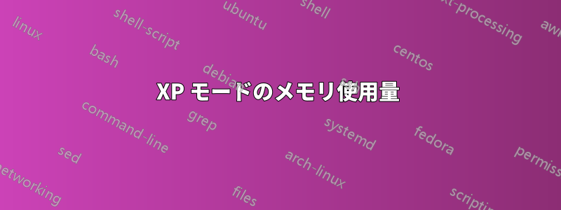 XP モードのメモリ使用量