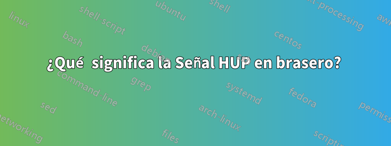 ¿Qué significa la Señal HUP en brasero?