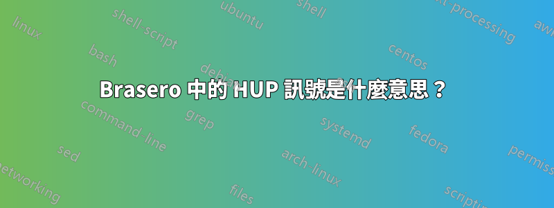 Brasero 中的 HUP 訊號是什麼意思？