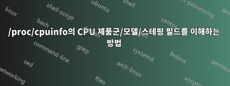 /proc/cpuinfo의 CPU 제품군/모델/스테핑 필드를 이해하는 방법