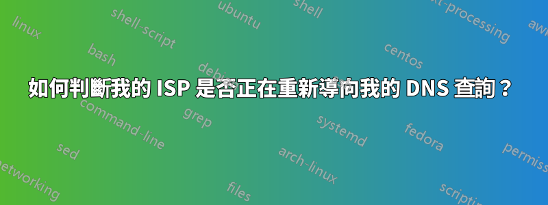 如何判斷我的 ISP 是否正在重新導向我的 DNS 查詢？