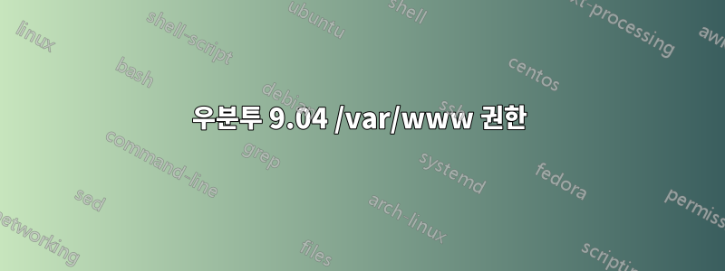 우분투 9.04 /var/www 권한