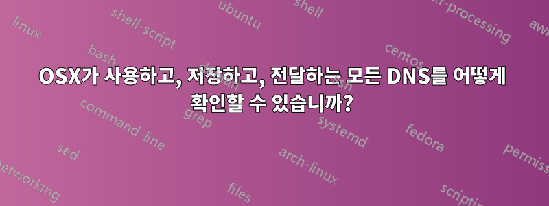 OSX가 사용하고, 저장하고, 전달하는 모든 DNS를 어떻게 확인할 수 있습니까?