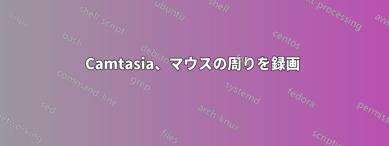 Camtasia、マウスの周りを録画